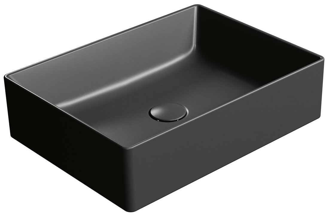 GSI KUBE X COLOR KUBE X keramické umývadlo na dosku, 50x37cm, čierna mat 942926