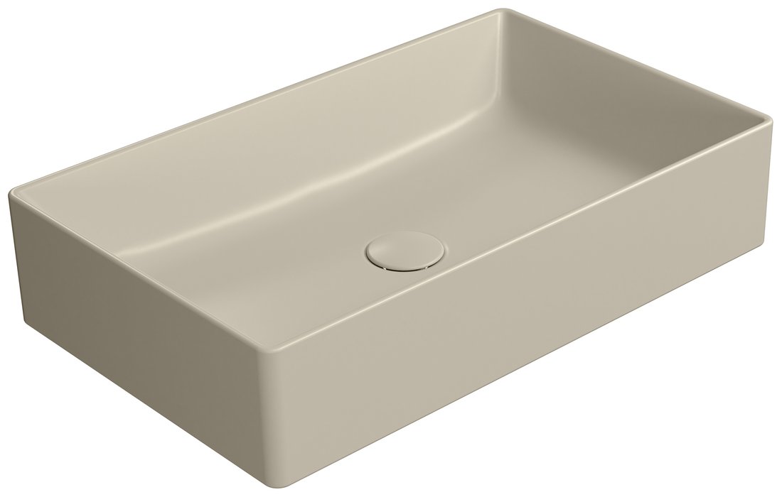 GSI KUBE X COLOR KUBE X keramické umývadlo na dosku 60x37cm, creta mat 945308