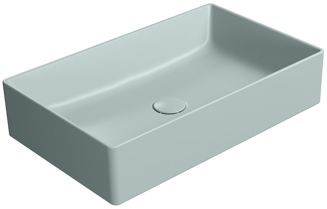 GSI KUBE X COLOR KUBE X keramické umývadlo na dosku 60x37cm, ghiaccio mat 945315