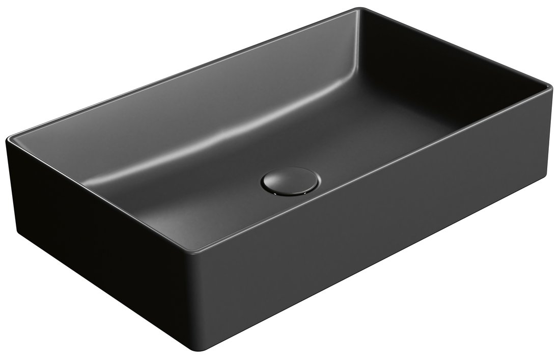 GSI KUBE X COLOR KUBE X keramické umývadlo na dosku 60x37cm, čierna mat 945326