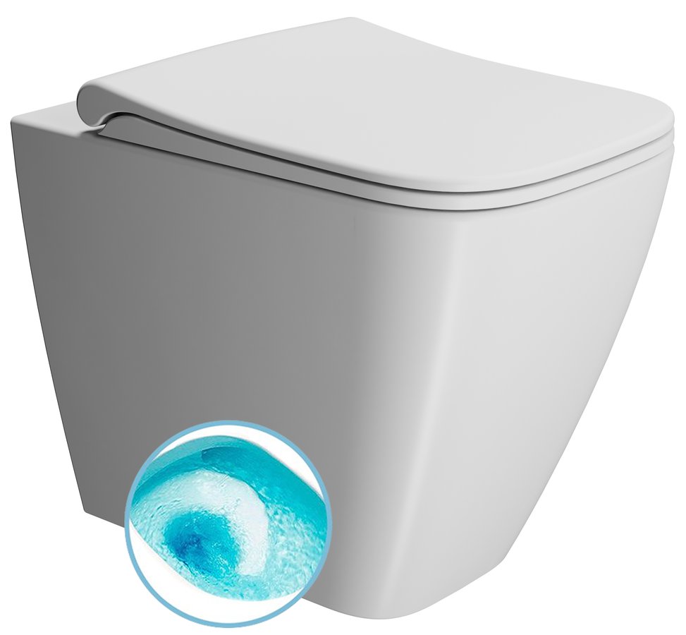 GSI NUBES COLOR NUBES WC misa stojaca, Swirlflush, 35x52cm, spodný/zadný odpad, biela dual-mat 961009