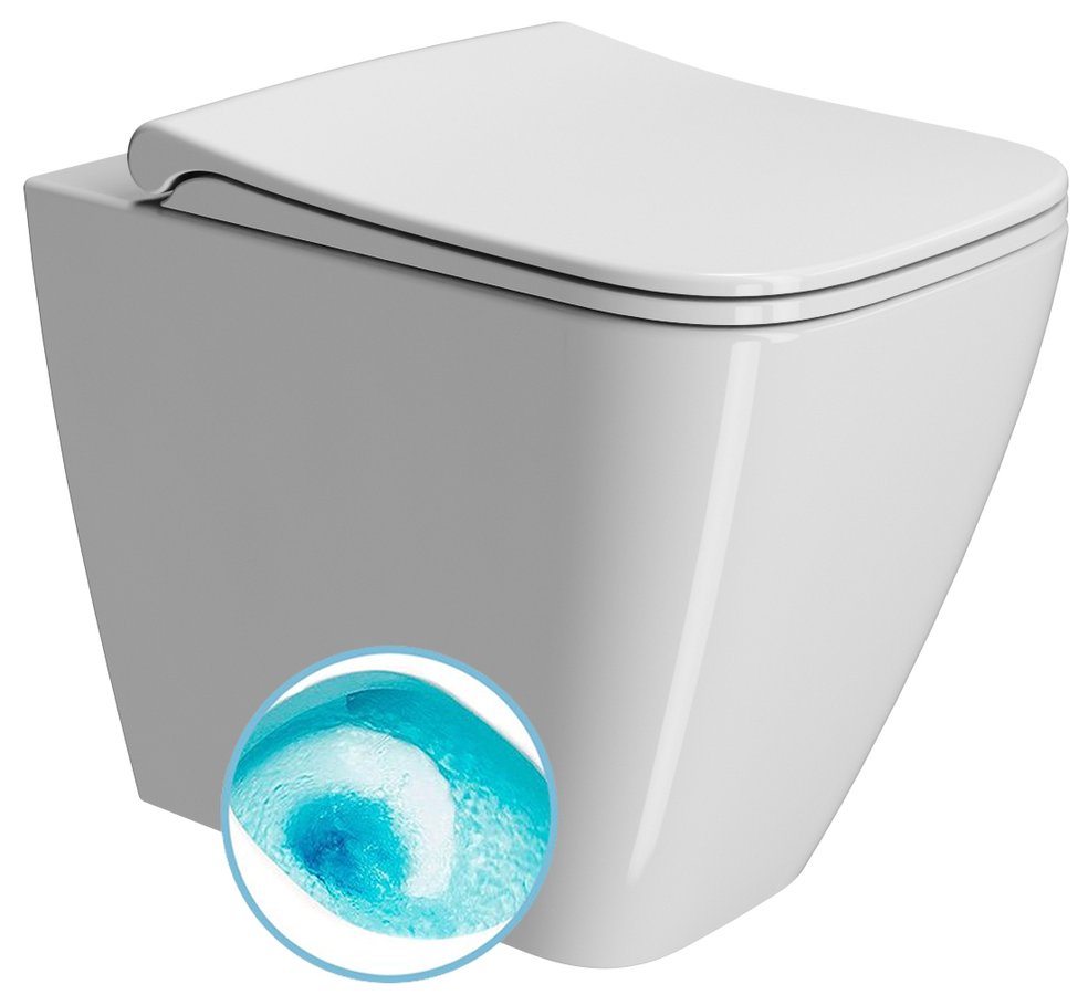 GSI NUBES WC misa stojaca, Swirlflush, 35x52cm, spodný/zadný odpad, biela ExtraGlaze 961011