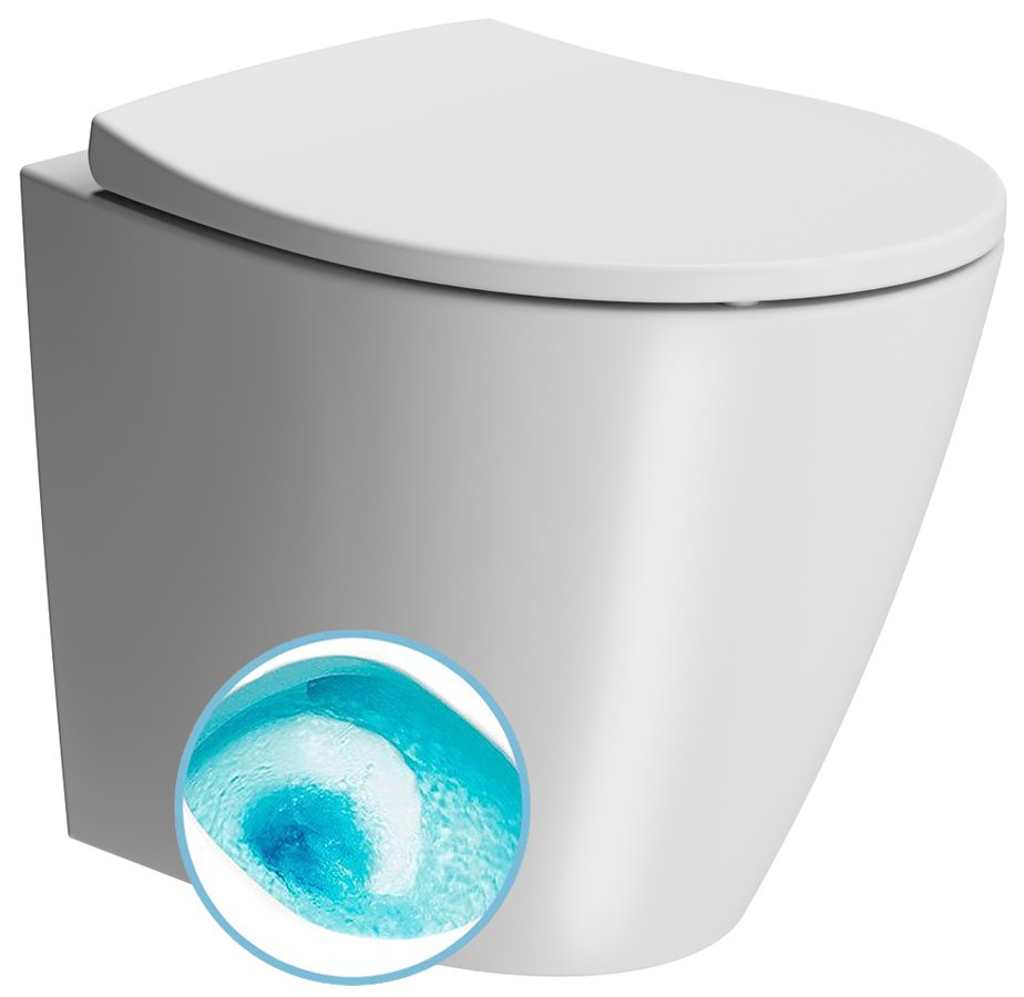 GSI MODO WC misa stojaca, Swirlflush, 37x52cm, spodný/zadný odpad, biela dual-mat 981009