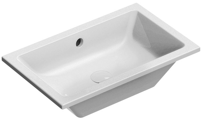 GSI KUBE X keramické umývadlo 60x37cm, zapustné, brúsená spodná hrana, biela ExtraGlaze 8953911