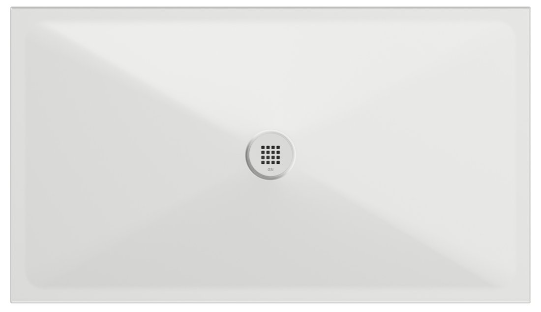 GSI EXTRA FLAT Keramická sprchová vanička, obdĺžnik 140x80x2cm, biela mat 46140809