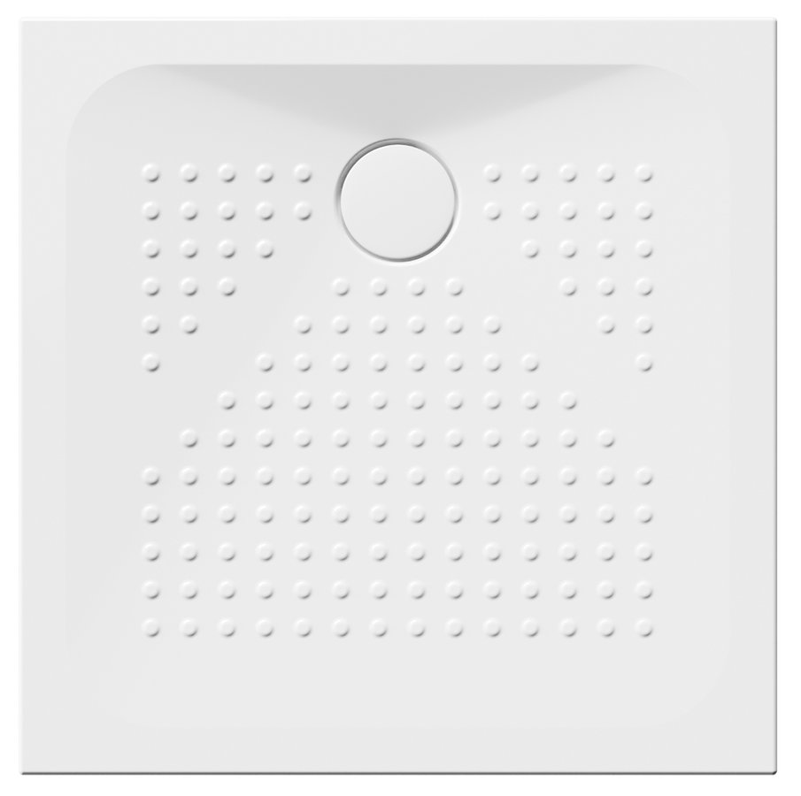 GSI EXTRA FLAT Keramická sprchová vanička, štvorec 80x80x4cm, biela ExtraGlaze 47080811