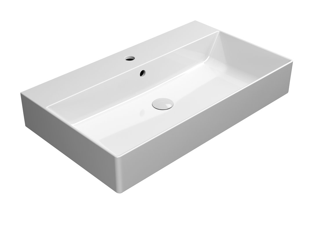 GSI KUBE X keramické umývadlo 80x47cm, brúsená spodná hrana, biela ExtraGlaze 94229111