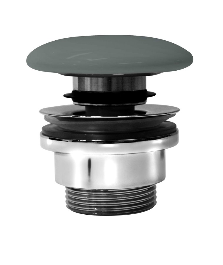 GSI umývadlová výpust 5/4", click-clack, keramická zátka, 5-65mm, agave mat PCS04