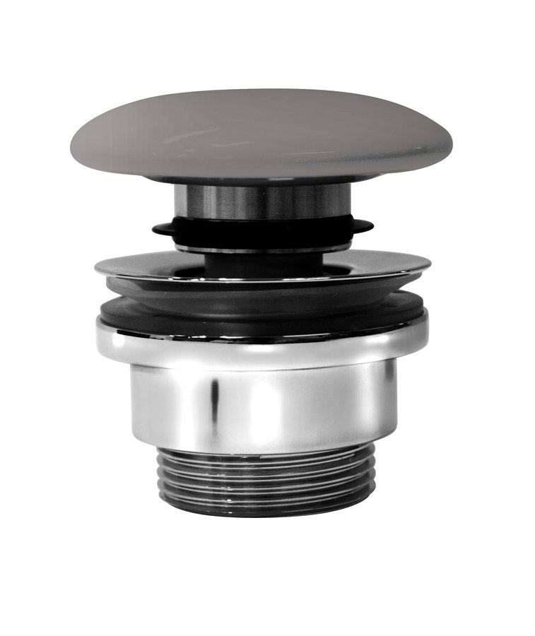 GSI umývadlová výpust 5/4", click-clack, keramická zátka, 5-65mm, tortora mat PCS05