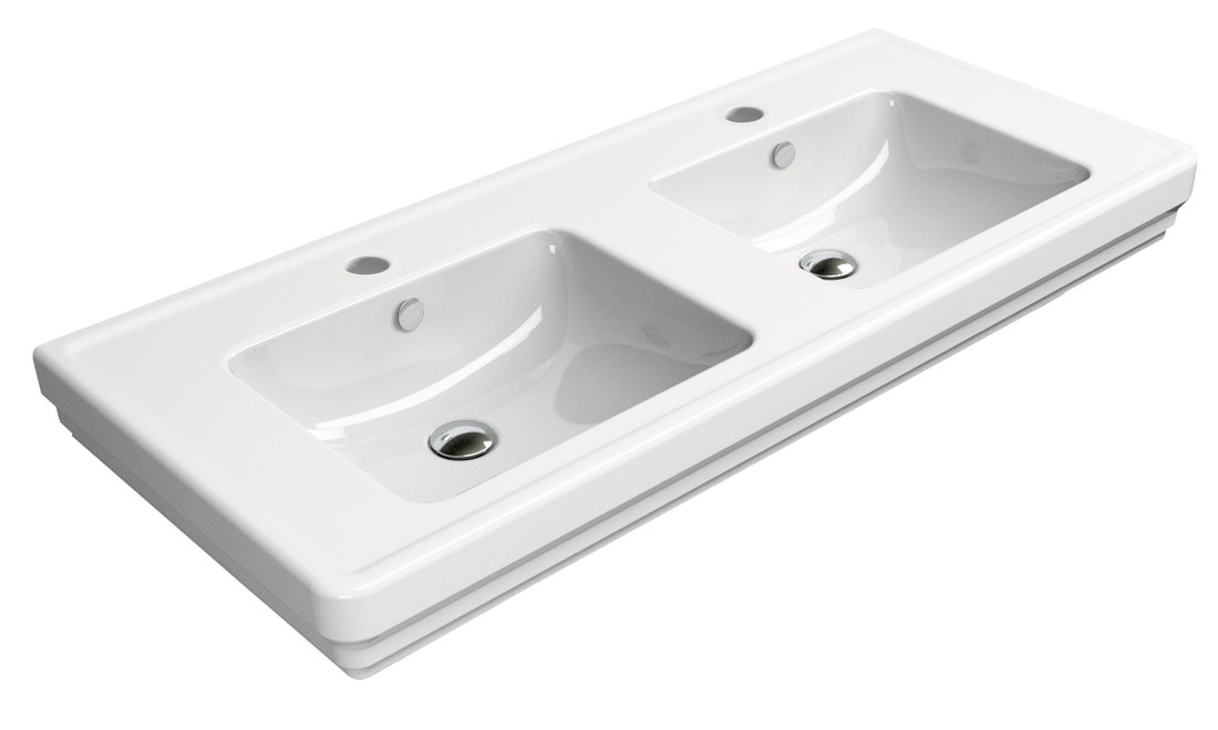 GSI CLASSIC keramické dvojumývadlo 125x54cm, biela ExtraGlaze 8725111