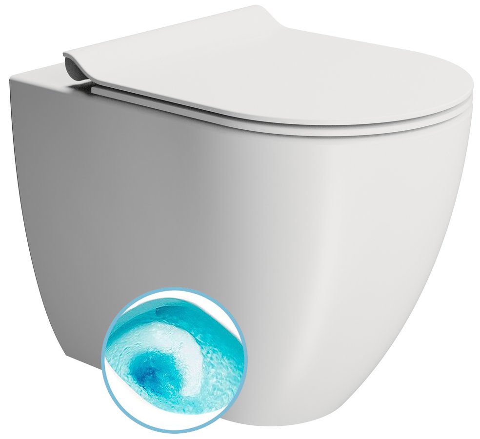 GSI PURA WC misa stojaca, Swirlflush, 36x55cm, spodný/zadný odpad, biela dual-mat 880309