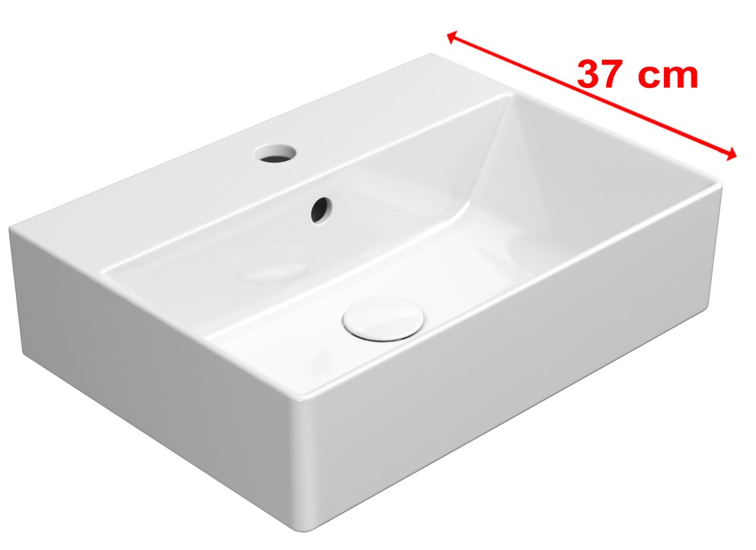 GSI KUBE X keramické umývadlo 50x37cm, brúsená spodná hrana, biela ExtraGlaze 94479111