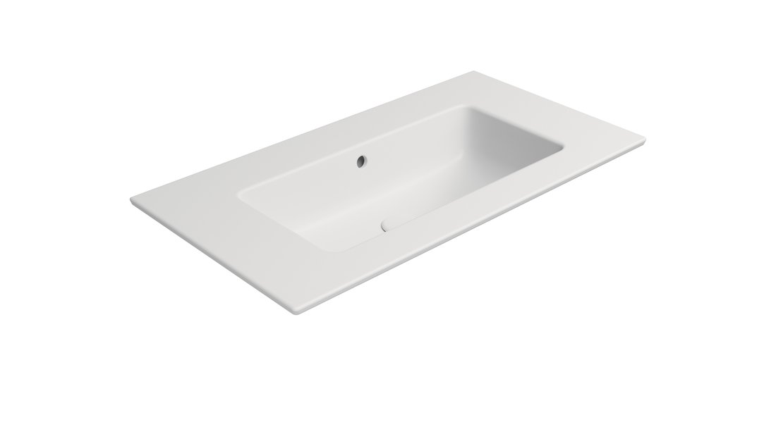 GSI PURA COLOR PURA keramické umývadlo Slim 82x46cm, bez otvoru, biela mat 8885009
