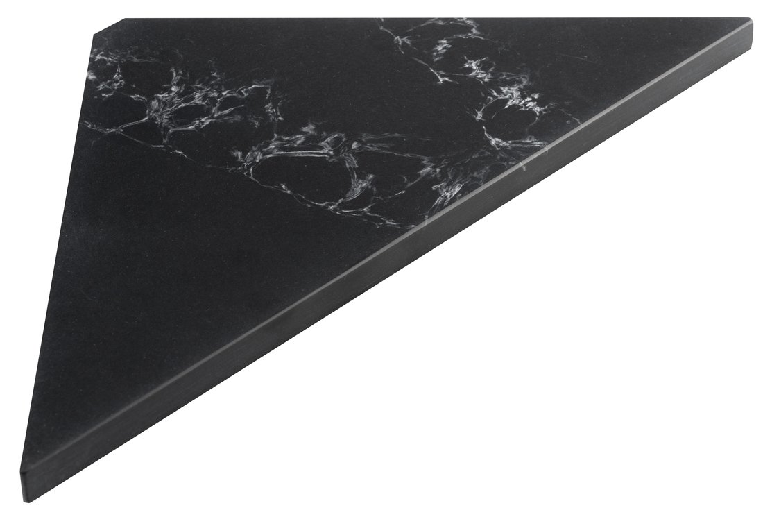 Sapho ABELINE rohová polica Rockstone 200x200mm, čierna attica AE200-0598