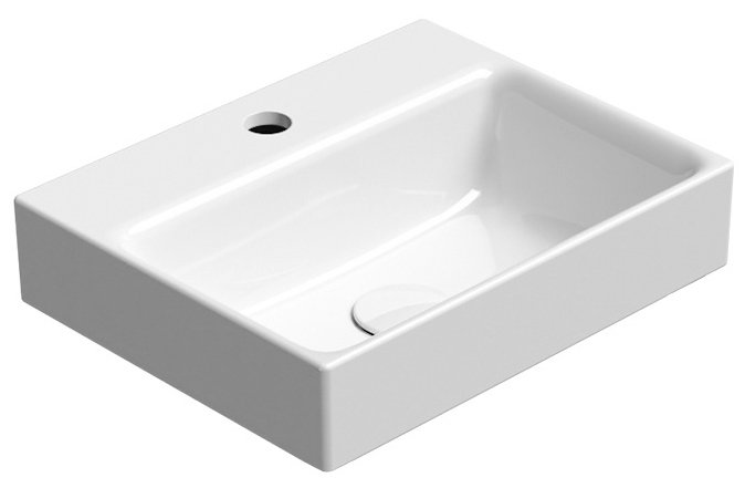 GSI NUBES keramické umývadlo 40x32cm, brúsená spodná hrana, biela ExtraGlaze 96849111