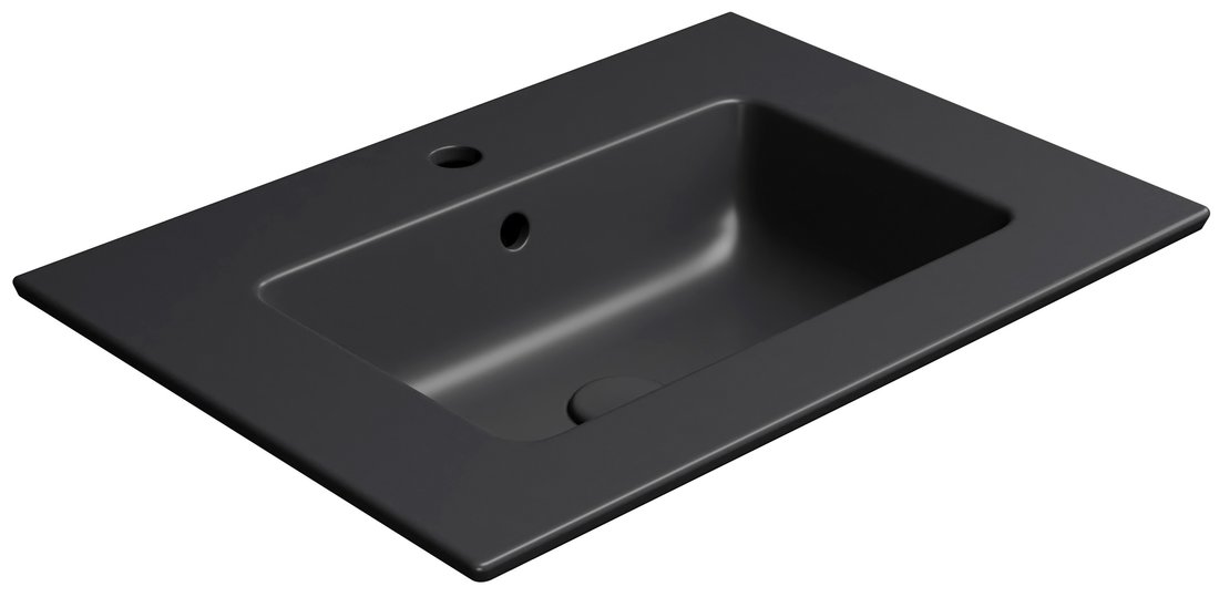 GSI PURA COLOR PURA keramické umývadlo Slim 62x46cm, čierna mat 8884126