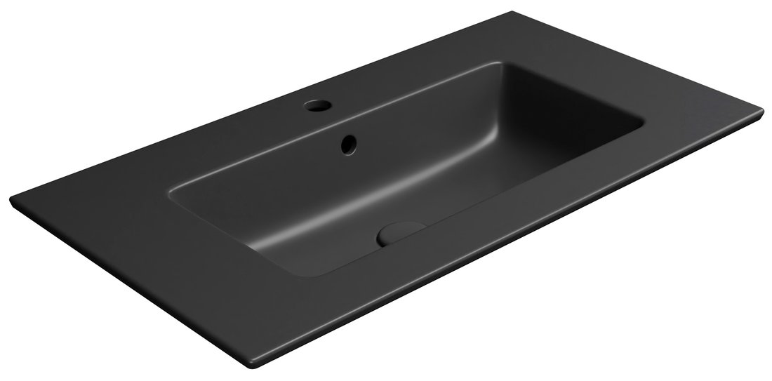 GSI PURA COLOR PURA keramické umývadlo Slim 82x46cm, čierna mat 8885126