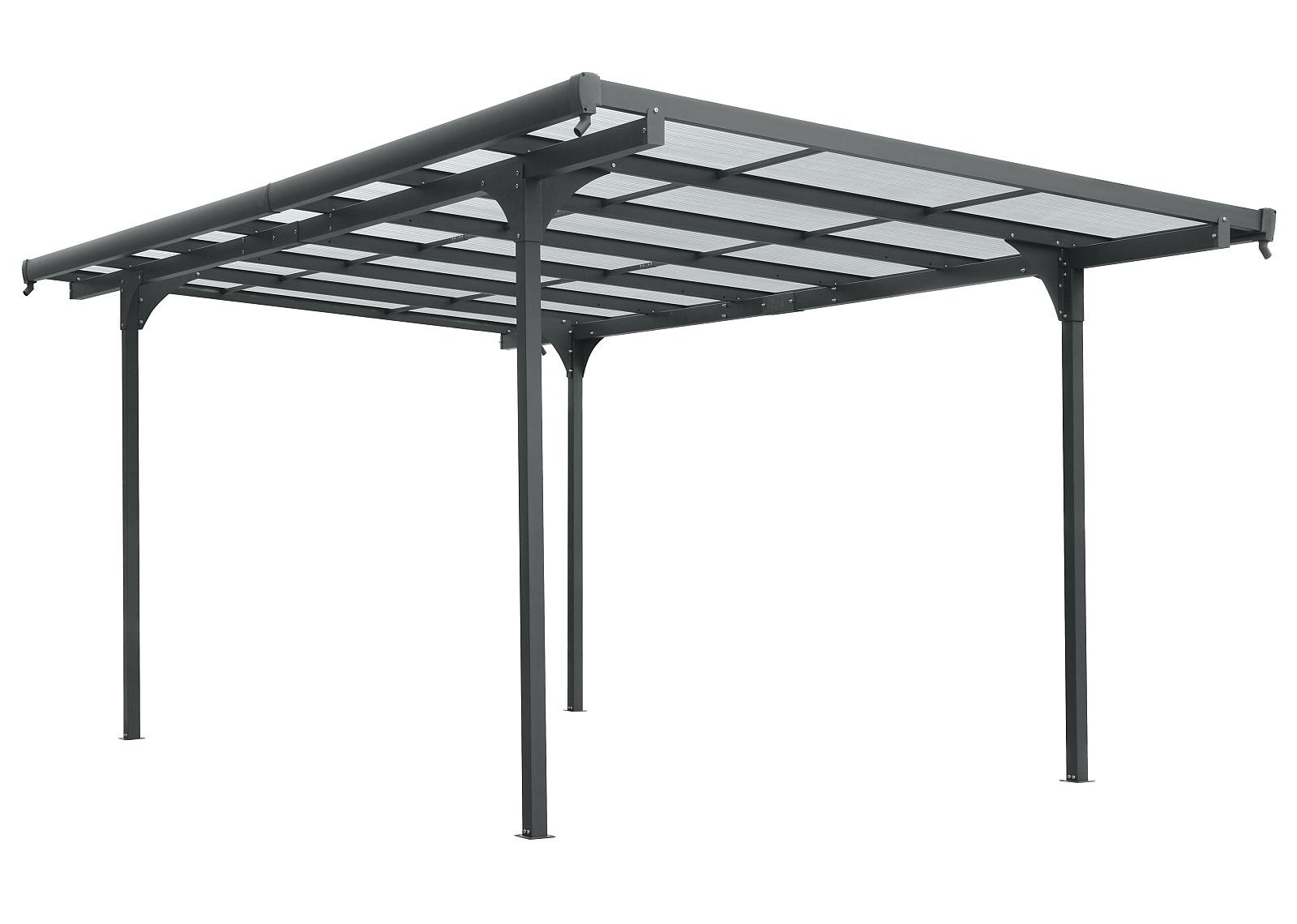 LANIT PLAST, s.r.o. hliníková pergola LANITPLAST ALU 53 antracit + číry PC LG4148