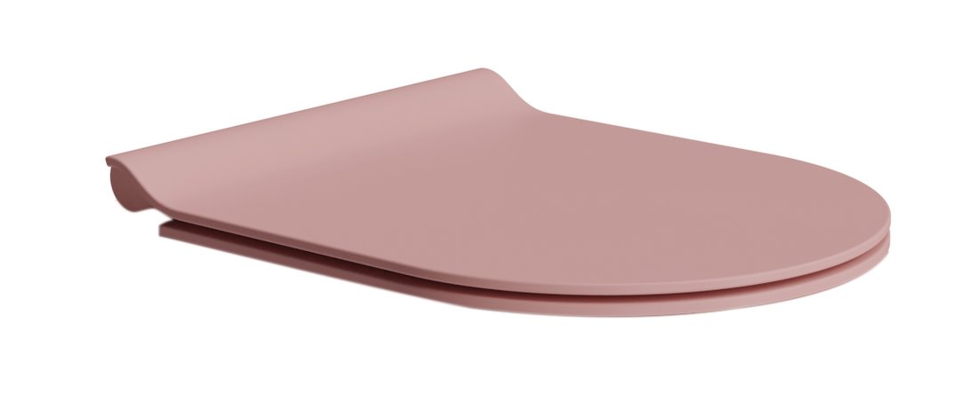 GSI PURA COLOR PURA WC sedátko, SLIM, Soft Close, Quick Release, blush mat/chróm MS86CSN24