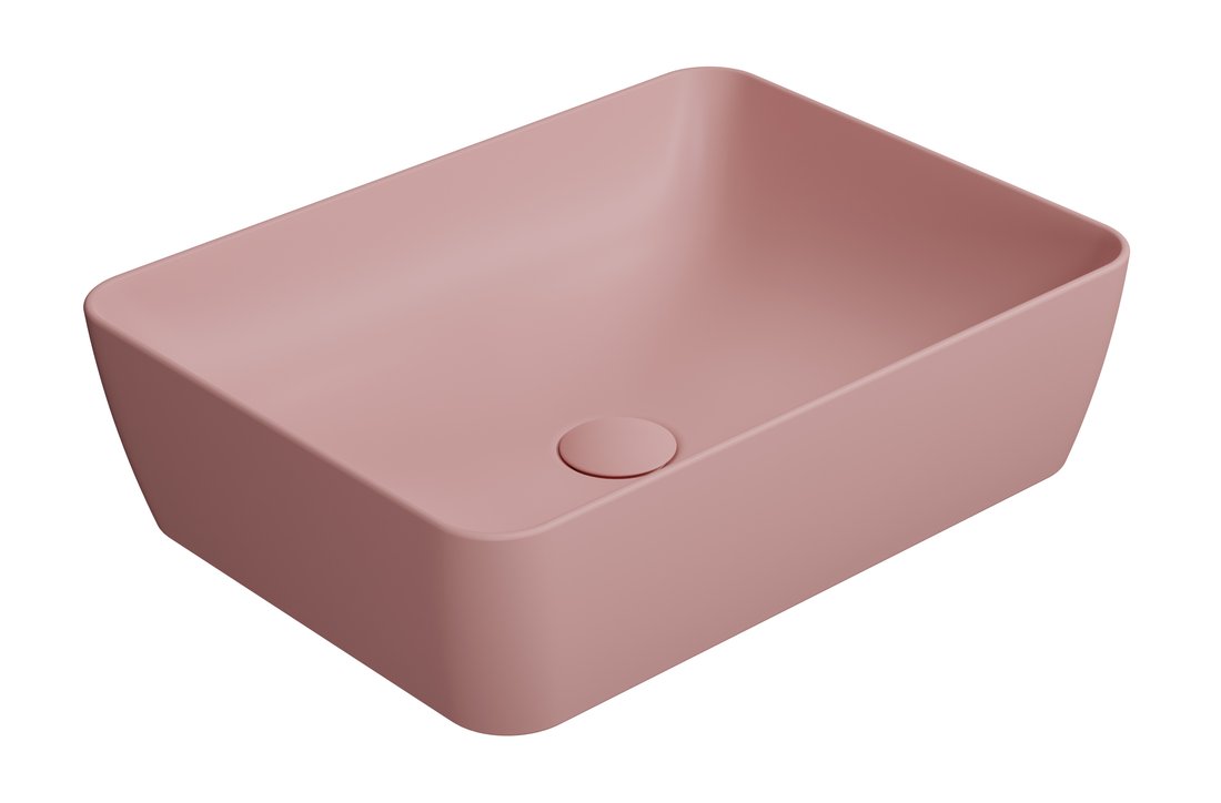 GSI NUBES COLOR SAND/NUBES keramické umývadlo na dosku 50x38cm, blush mat 903724