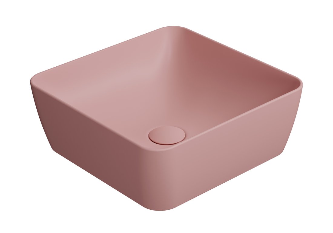 GSI NUBES COLOR SAND/NUBES keramické umývadlo na dosku 38x38cm, blush mat 903824