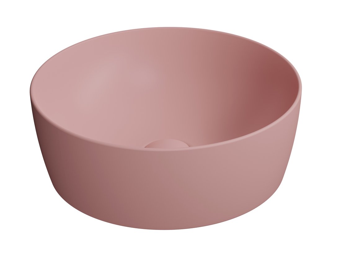 GSI NUBES COLOR NUBES keramické umývadlo na dosku, priemer 40cm, blush mat 903924