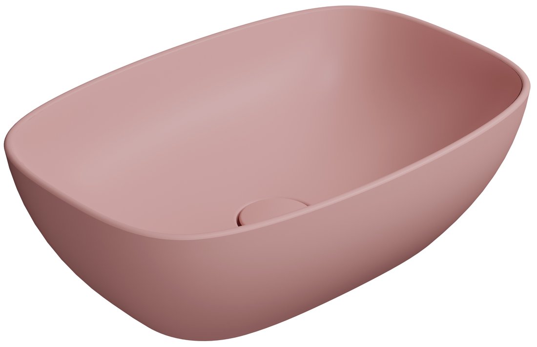 GSI NUBES COLOR NUBES keramické umývadlo na dosku 50x35cm, blush mat 978424