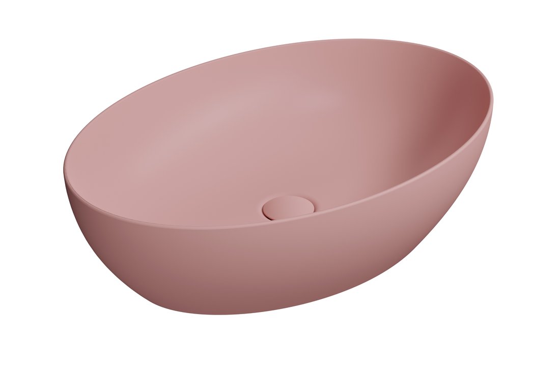 GSI PURA COLOR PURA keramické umývadlo na dosku 60x42cm, blush mat 884224