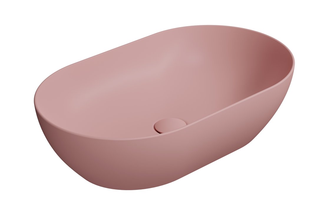 GSI PURA COLOR PURA keramické umývadlo na dosku 60x37cm, blush mat 883424