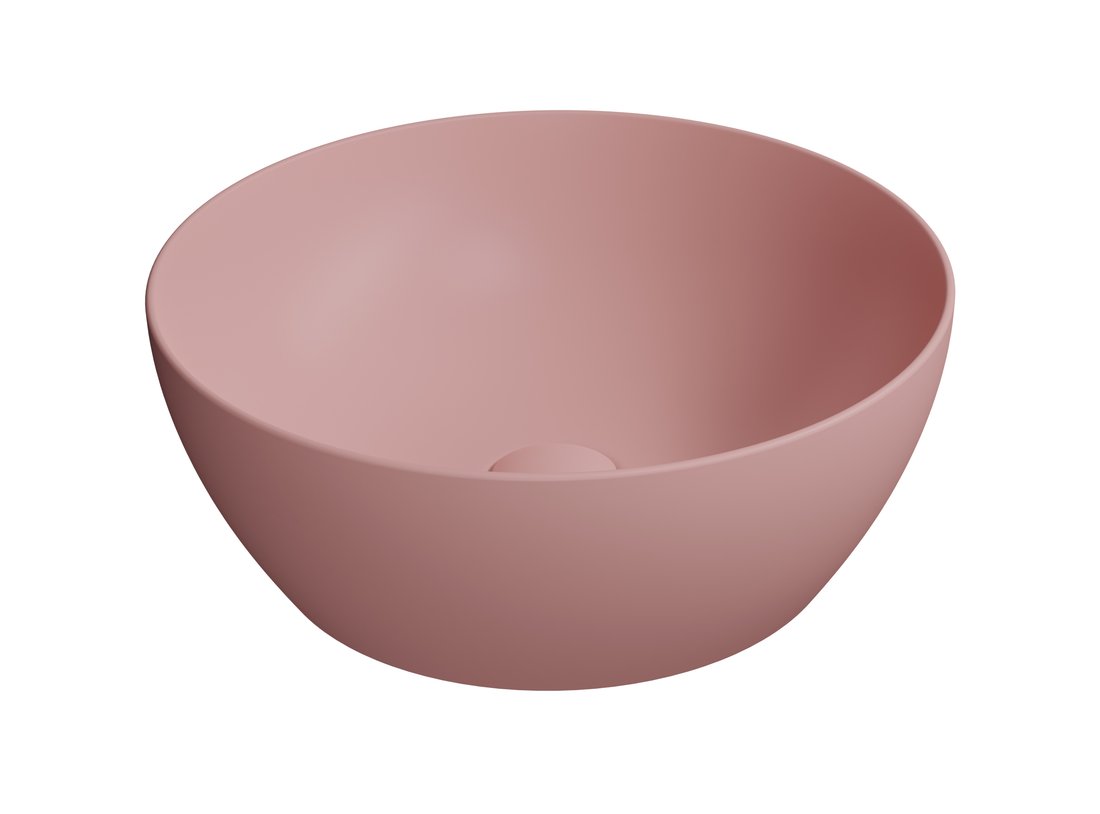 GSI PURA COLOR PURA keramické umývadlo na dosku, Ø 42cm, blush mat 885124
