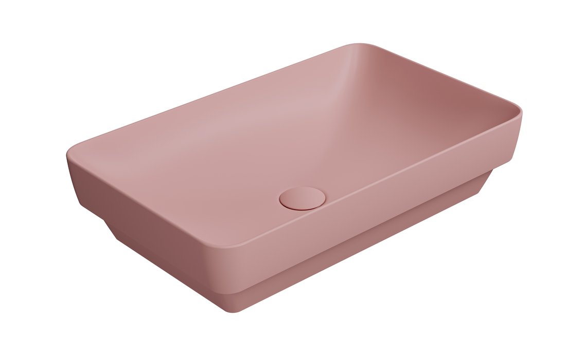 GSI PURA COLOR PURA keramické umývadlo na dosku, 60x38cm, blush mat 883724