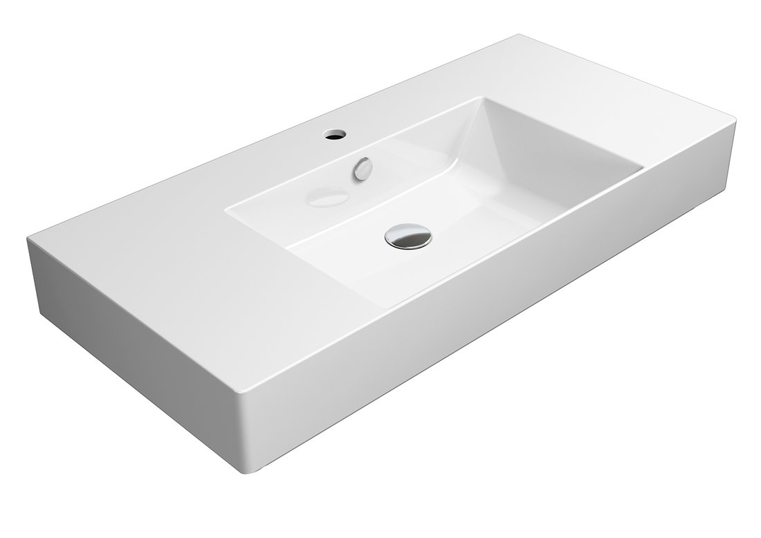 GSI KUBE X keramické umývadlo 100x47cm, s odkladacími plochami, biela ExtraGlaze 9451111