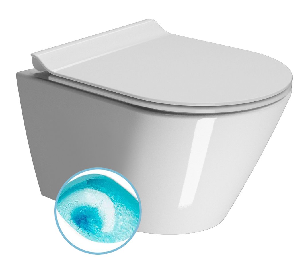 GSI KUBE X závesná WC misa, Swirlflush, 36x50cm, biela ExtraGlaze 941611