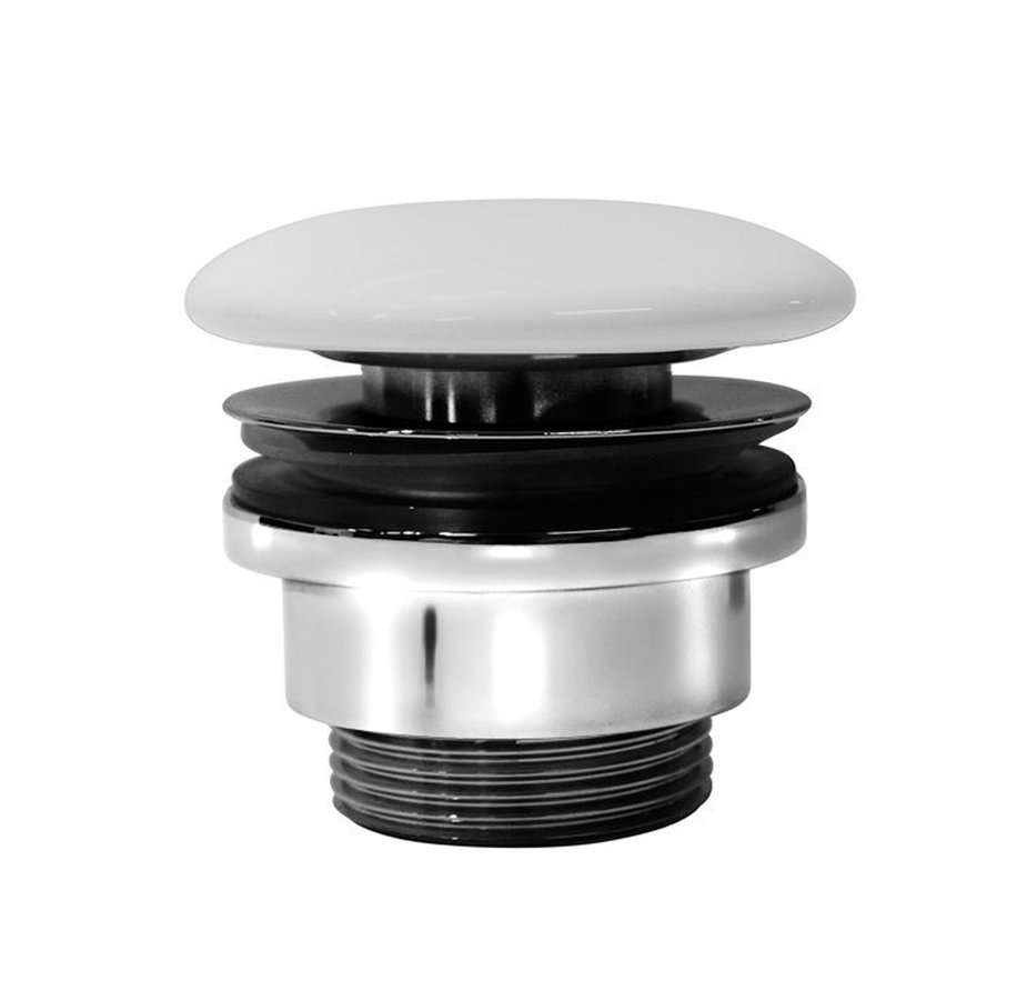 GSI umývadlová výpust 5/4", neuzatvárateľná, keramická krytka, 5-65mm, biela mat PVC09