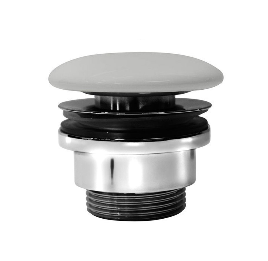 GSI umývadlová výpust 5/4", neuzatvárateľná, keramická krytka, 5-65mm, cenere mat PVC17