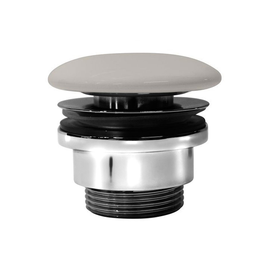 GSI umývadlová výpust 5/4", neuzatvárateľná, keramická krytka, 5-65mm, creta mat PVC08
