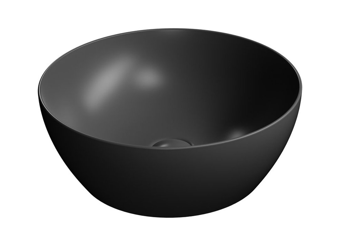 GSI PURA COLOR PURA keramické umývadlo na dosku, Ø 42cm, čierna mat 885126