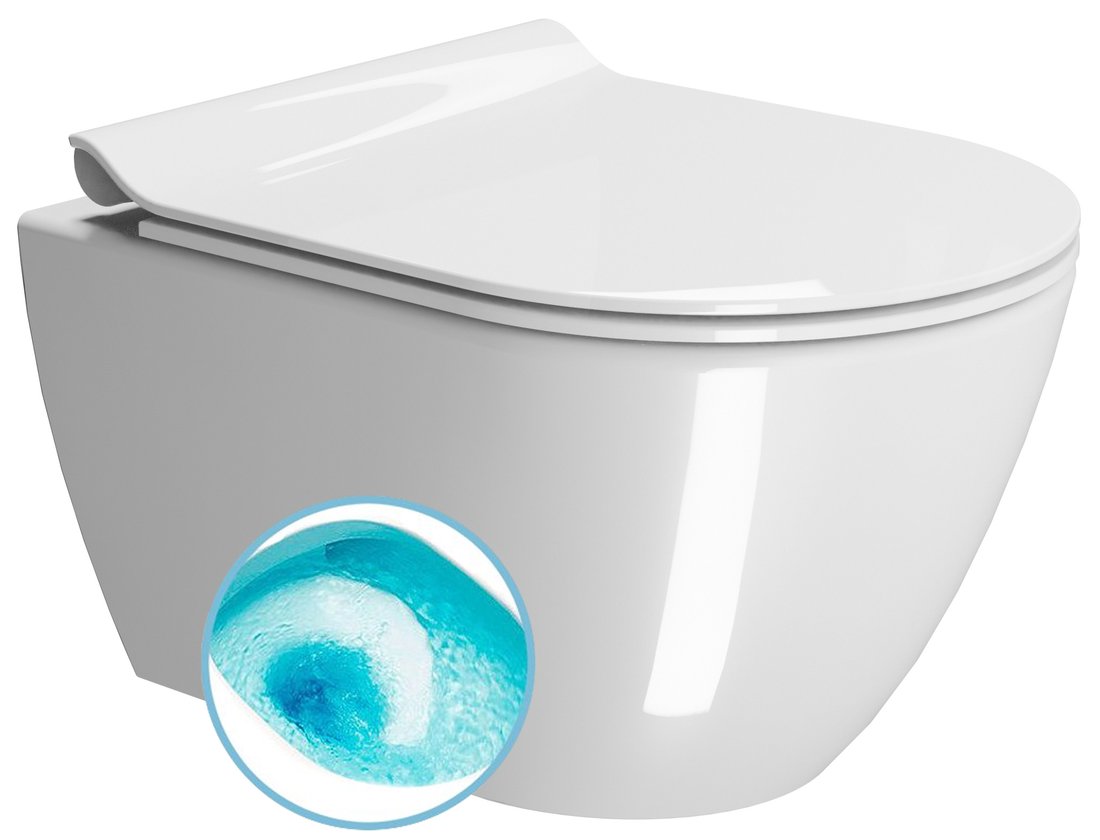 GSI PURA závesná WC misa, Swirlflush, 36x50cm, biela ExtraGlaze 881611