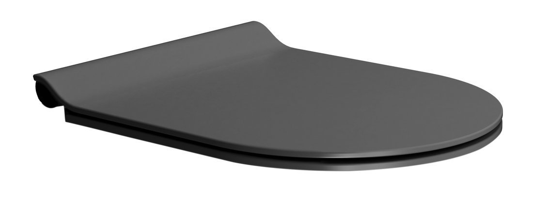 GSI PURA COLOR WC sedátko, SLIM, Soft Close, Quick Release, čierna mat/chróm MS86CSN26