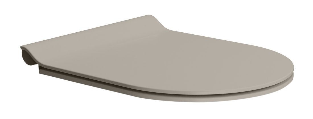 GSI PURA COLOR PURA WC sedátko, SLIM, Soft Close, Quick Release, tortora mat/chróm MS86CSN05