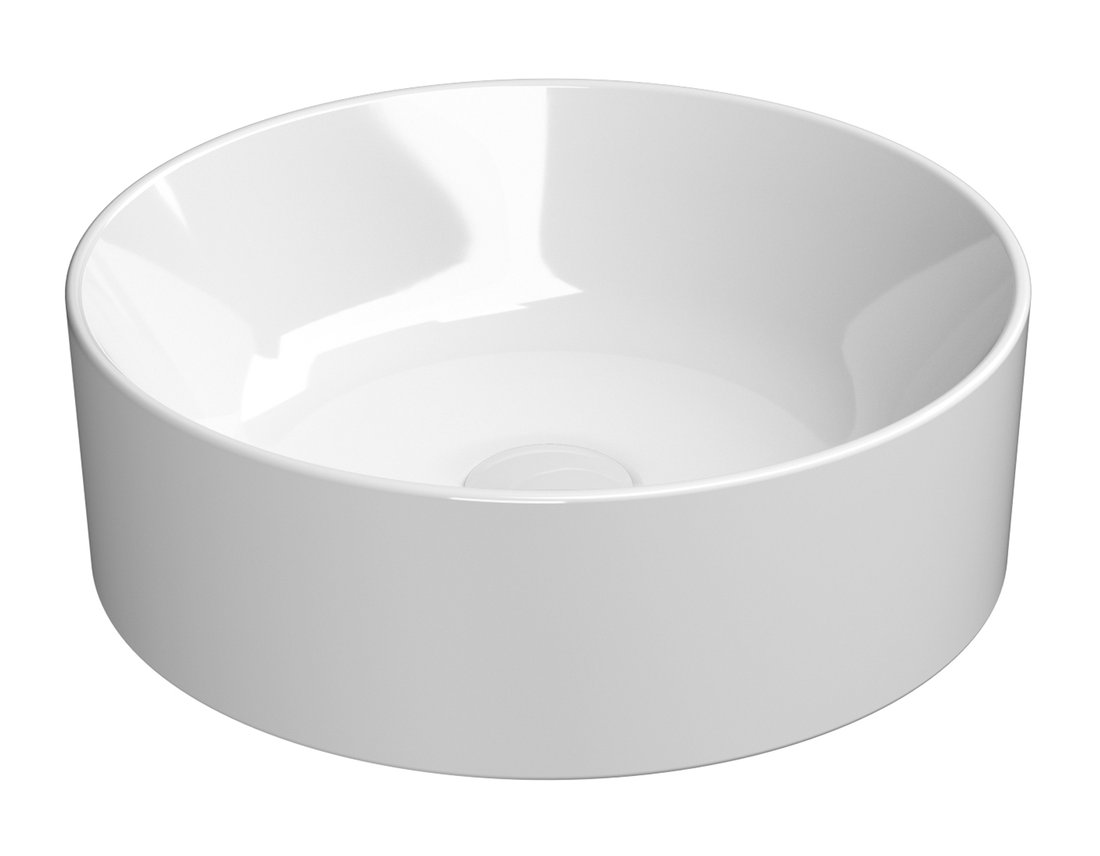 GSI KUBE X keramické umývadlo na dosku, priemer 40cm, biela ExtraGlaze 942611