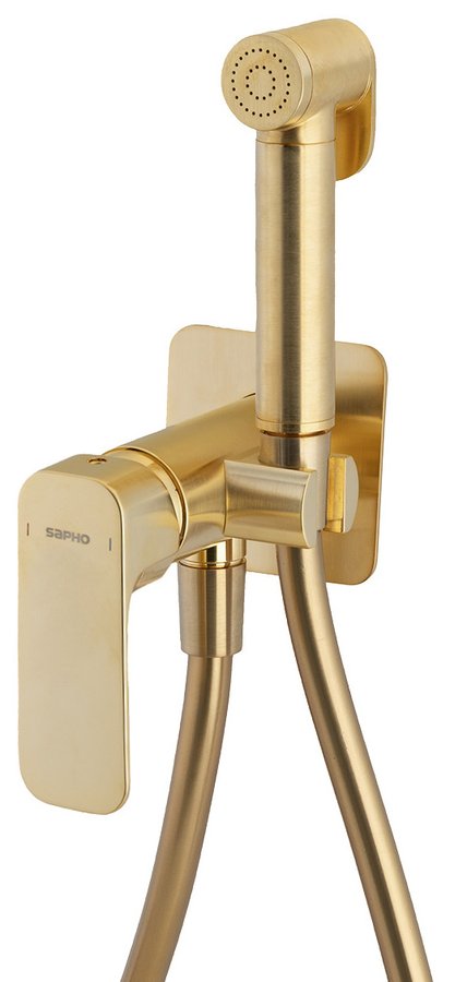 Sapho SPY podomietková batéria s bidetovou spŕškou, zlato mat PY13/19