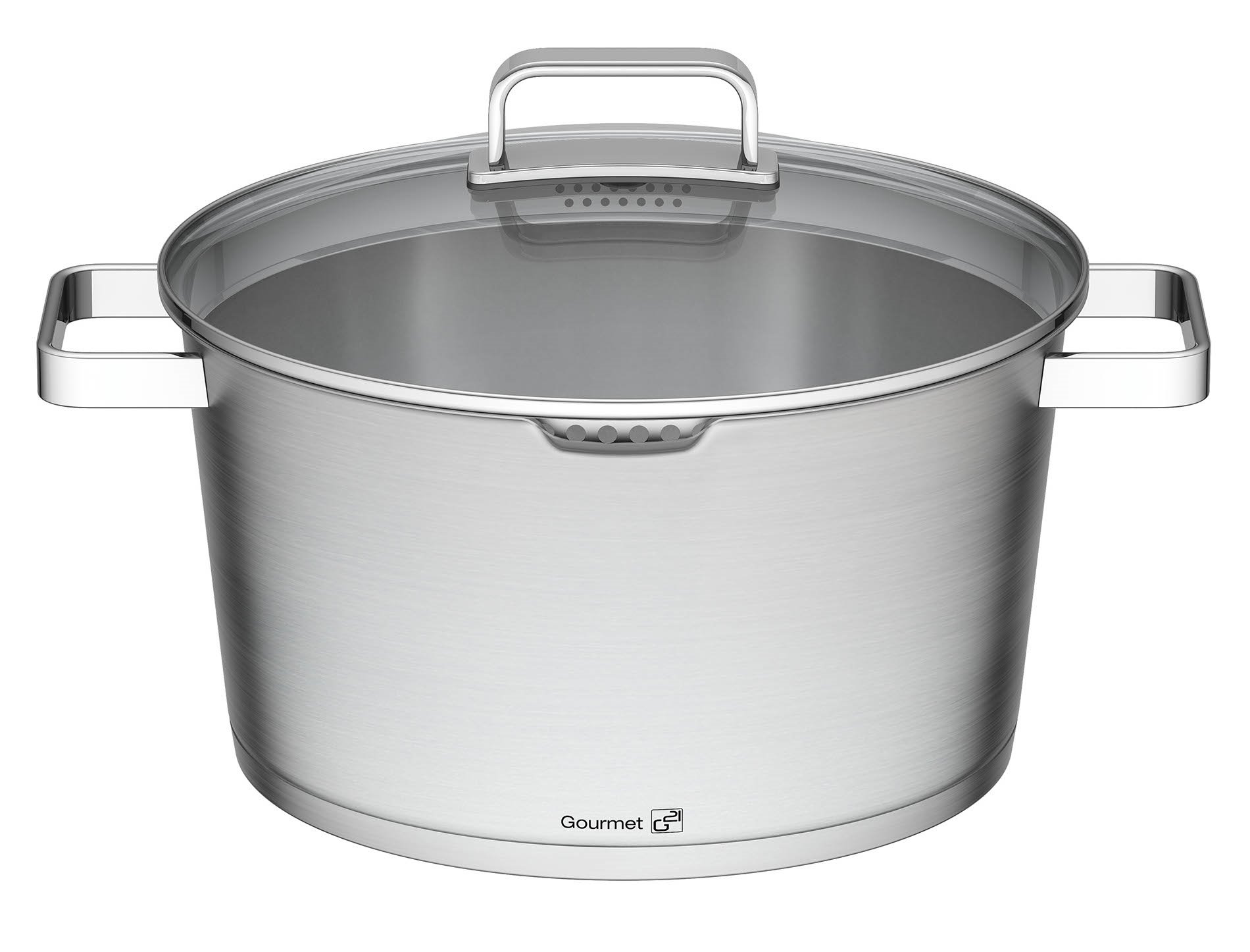 G21  Hrniec G21 Gourmet Magic s cedidlom 28 cm s pokrievkou nerez 60022152