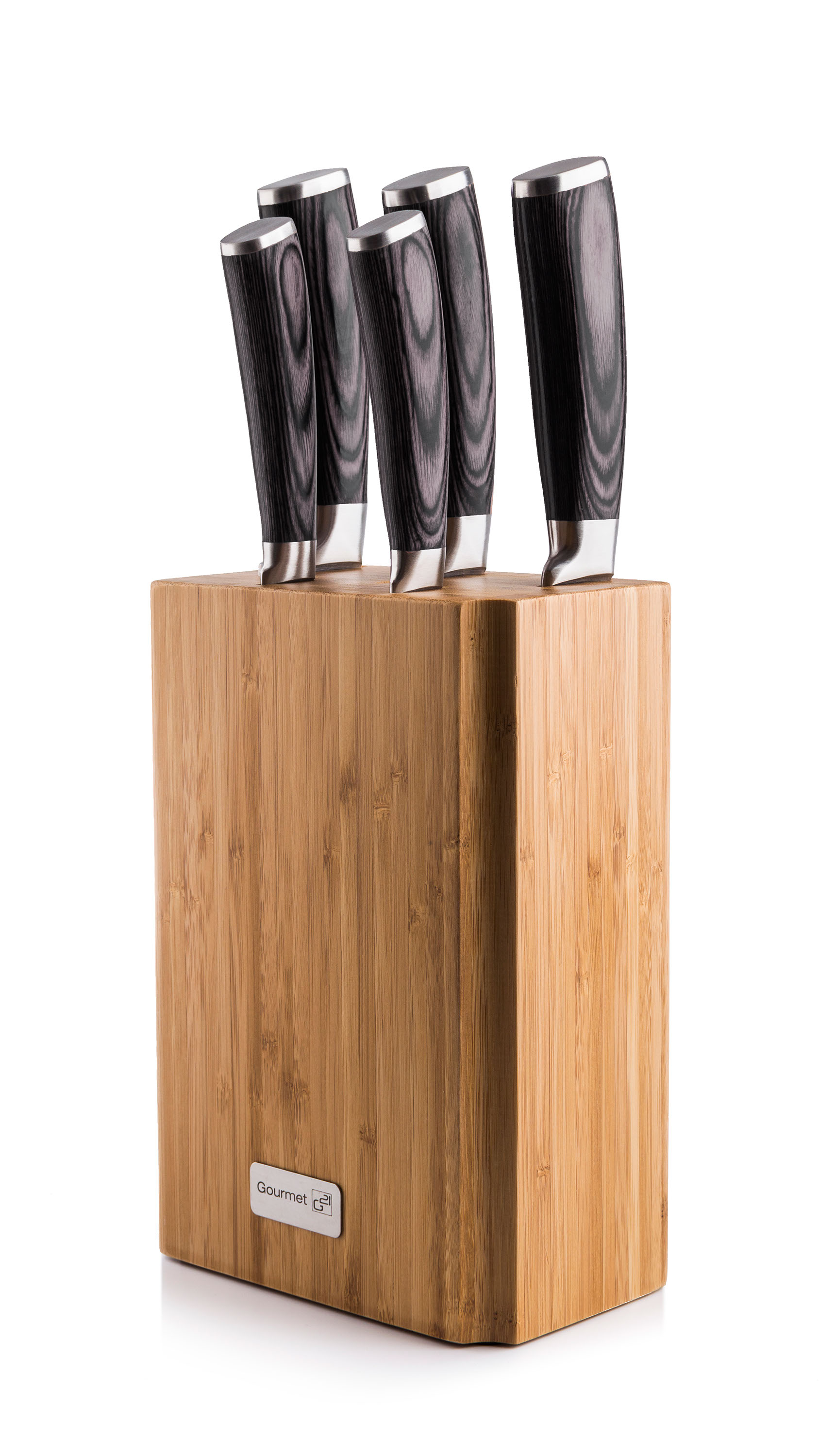G21  Sada nožov G21 Gourmet Stone 5 ks + bambusový blok 6002238