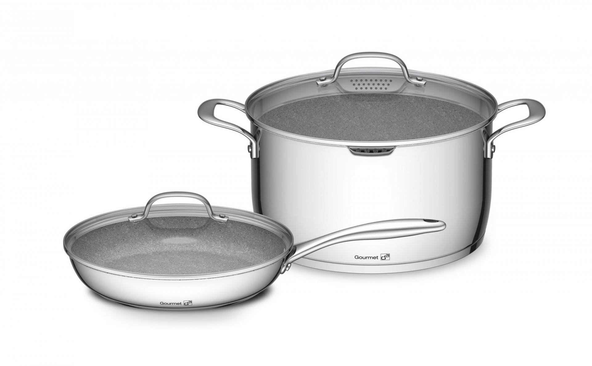 G21  Sada riadu G21 Gourmet Miracle s cedníkom, 4 diely, nerez/greblón 6352113
