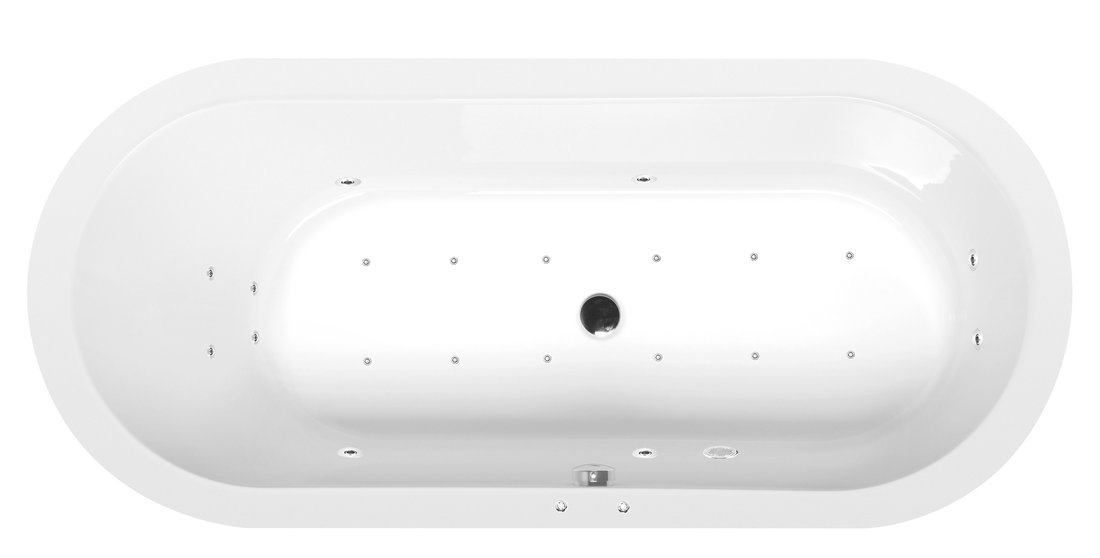 Polysan VANE S HYDROMASÁŽNYM SYSTÉMOM ASTRA O hydromasážna vaňa, 165x75x48cm, Active Hydro-Air, chróm 35611.2010