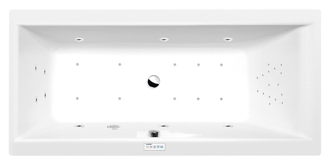 Polysan VANE S HYDROMASÁŽNYM SYSTÉMOM CLEO hydromasážna vaňa, 150x75x48cm, Highline Hydro-Air, chróm 27611.6010