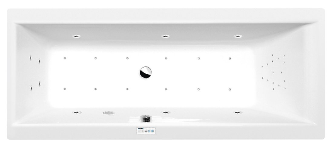 Polysan VANE S HYDROMASÁŽNYM SYSTÉMOM CLEO hydromasážna vaňa, 170x75x48cm, Highline Hydro-Air, chróm 94611.6010