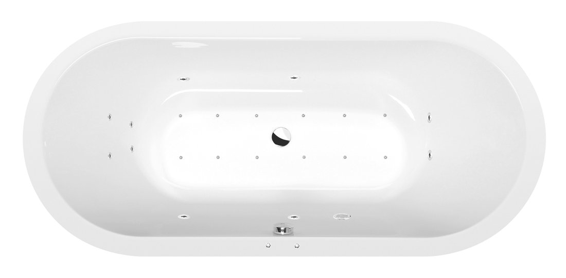 Polysan VANE S HYDROMASÁŽNYM SYSTÉMOM VIVA O hydromasážna vaňa, 175x80x47cm, Active Hydro-Air, chróm 79119.2010