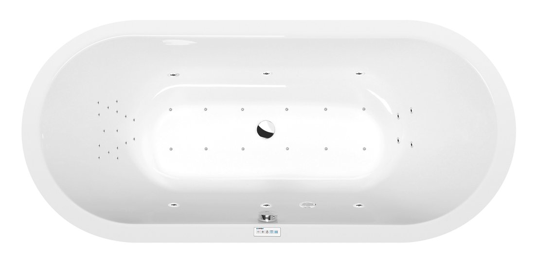 Polysan VANE S HYDROMASÁŽNYM SYSTÉMOM VIVA O hydromasážna vaňa, 175x80x47cm, Highline Hydro-Air, chróm 79119.6010